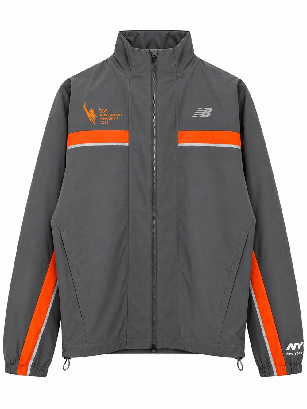 NYC Marathon Jacket New Balance 2025 Men’s M or L Gray Orange NWT